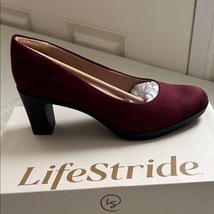 Life Stride Women's Wine Red Heels
